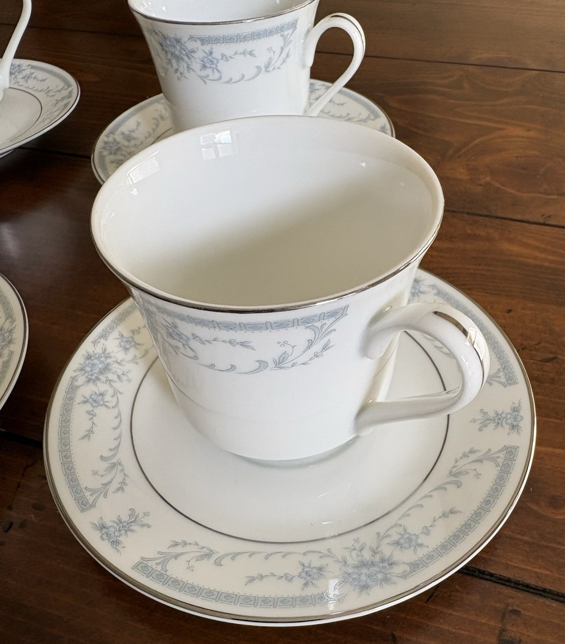 Blue Whisper China By Sheffield-Coffee/Tea Cup & Saucer Replacements (5) – 1985