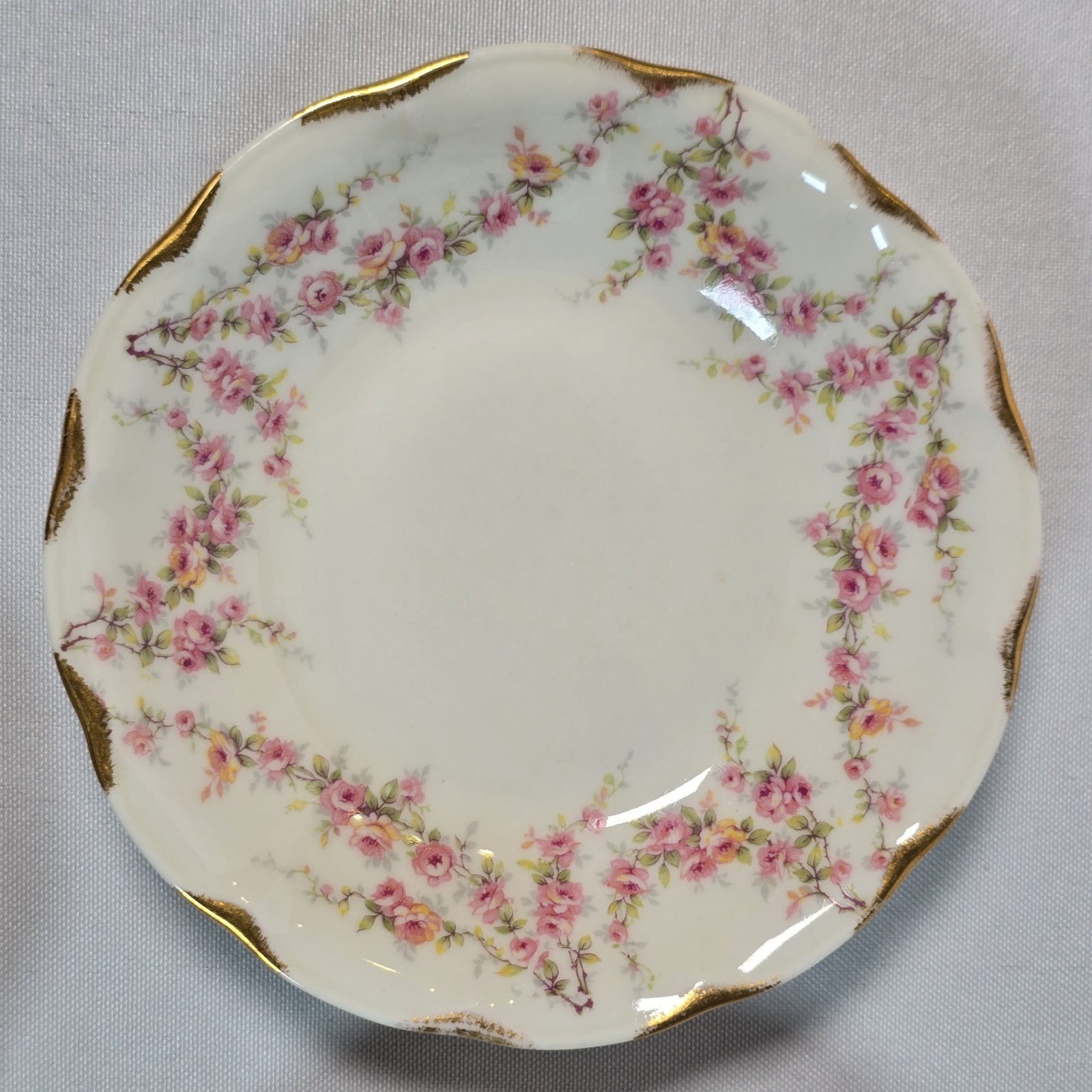 6 Theodore Haviland Varenne USA 5 in Small Dessert Fruit Bowls Tiny Roses chip*