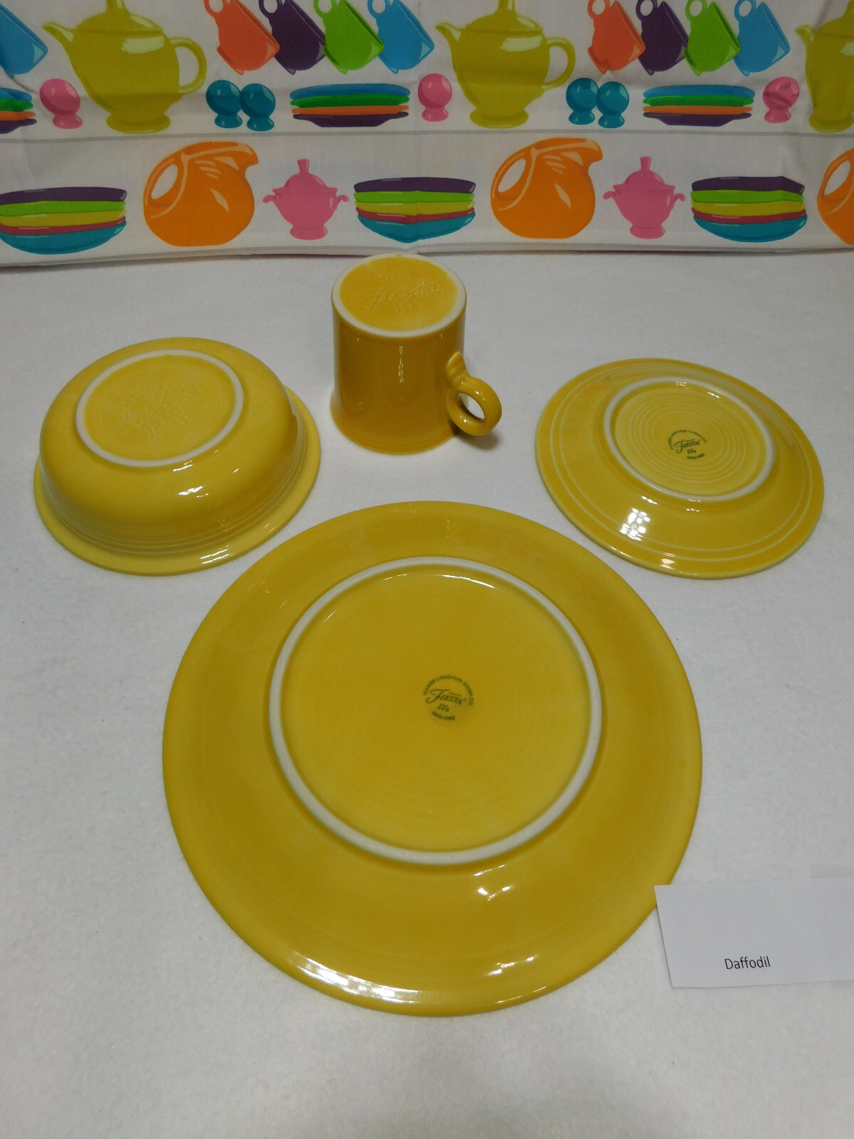 Fiesta Four Piece Place Setting Sunflower Yellow