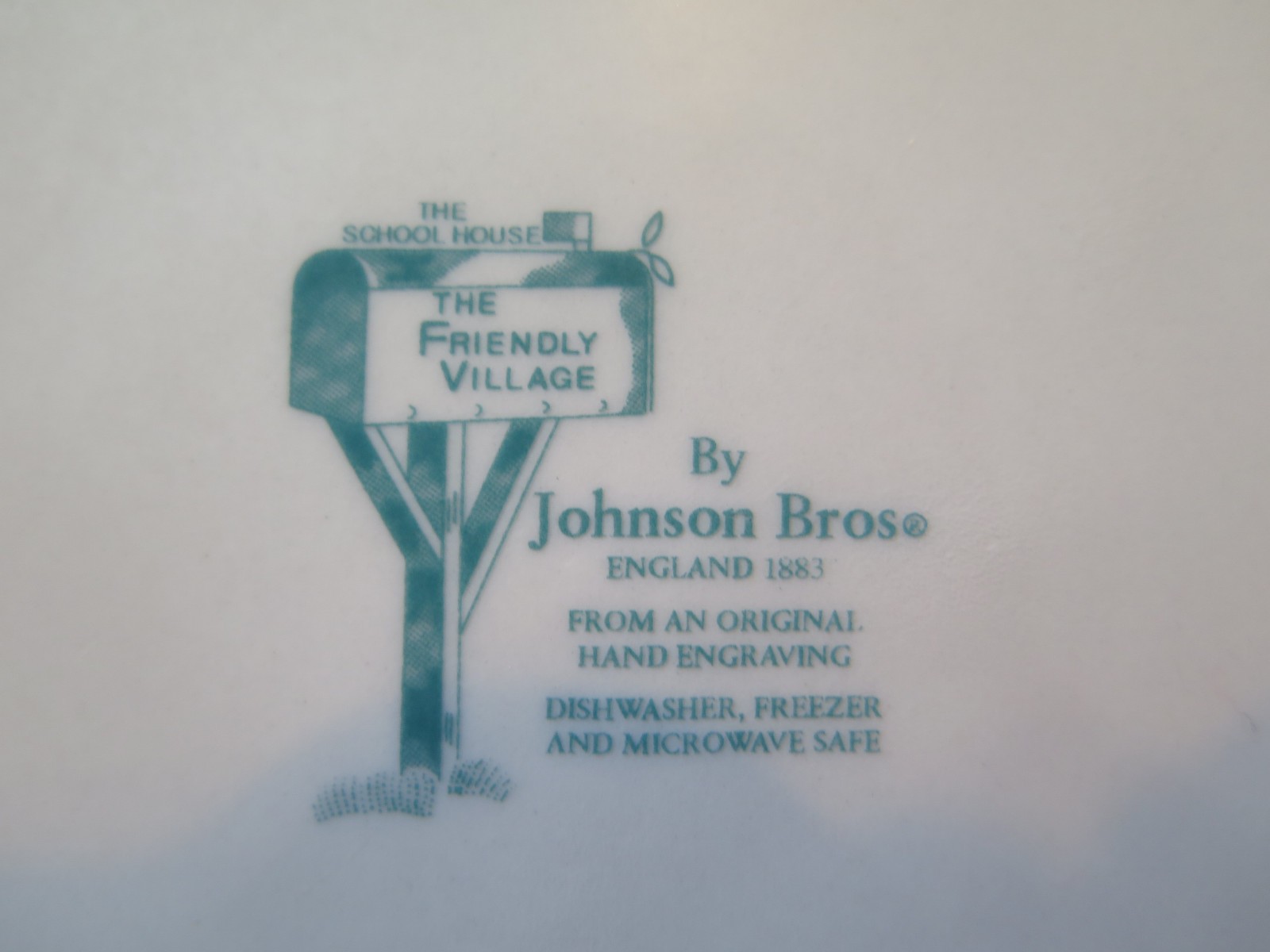 Lot 4 Johnson Bros China The Friendly Village Covered Bridge 9 3/4″ Dinner Plate