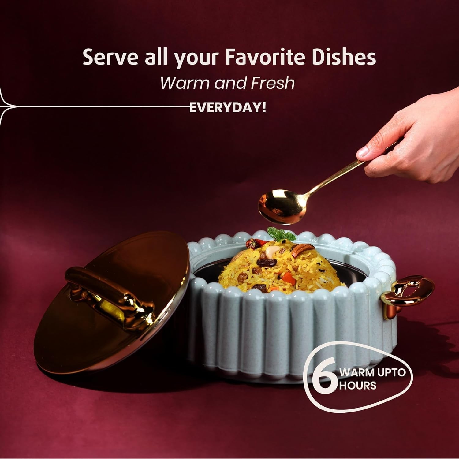 Casserole | Advanced PU Insulation | Royal Elegant Design Hot Pot 1700 ML