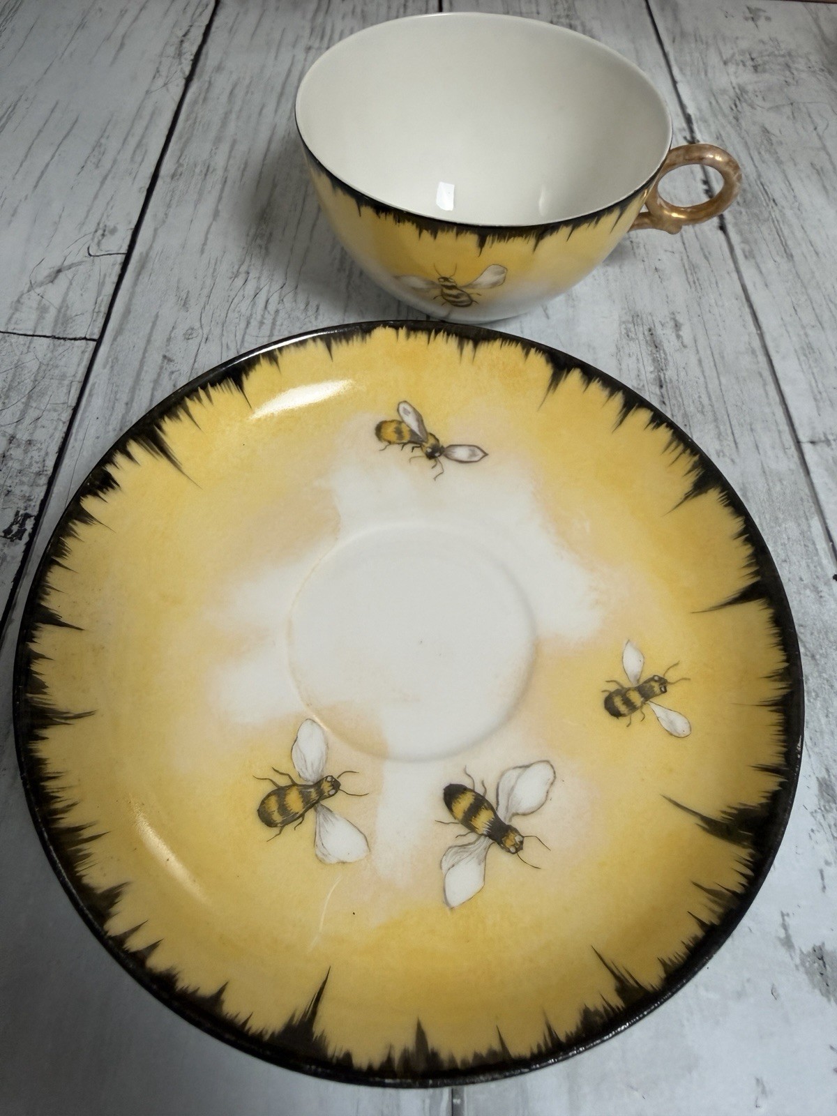 Rare Antique Haviland Limoges Hand-Painted Teacup & Saucer – Dated August 1891