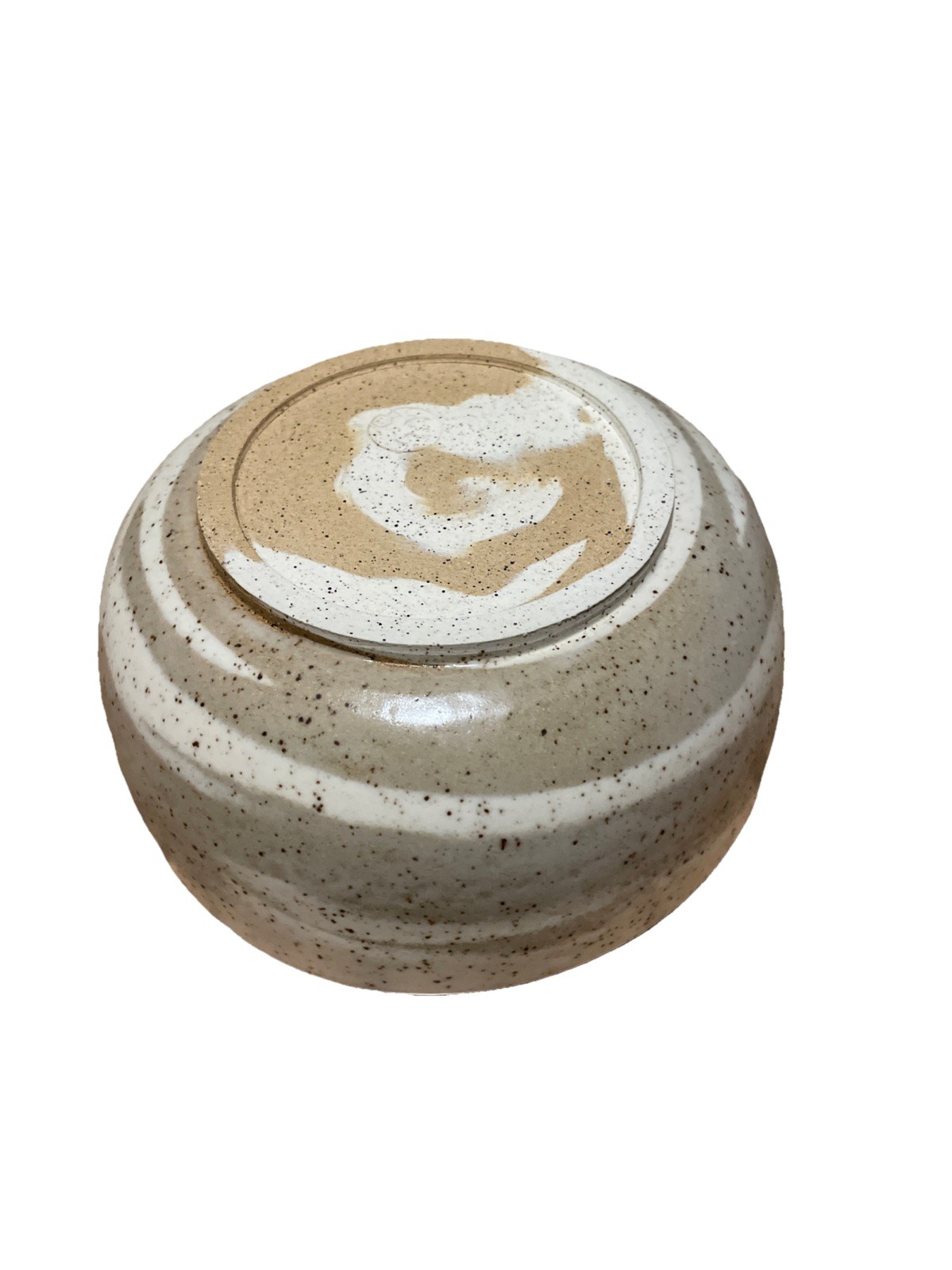 Speckled Ash-Glazed Ceramic Studio Pottery Bowl 6.5 x 3 Inches Signed