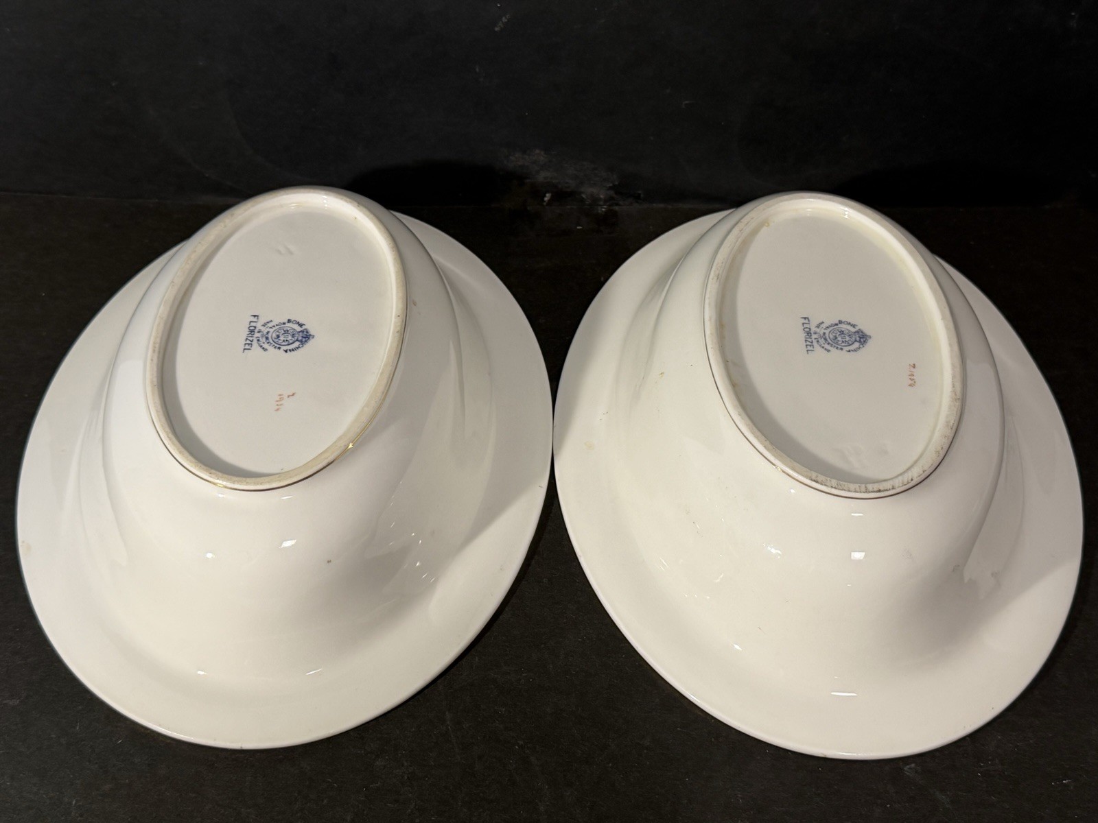 Two Royal Worcester Vegetable Dishes. Florizel Pattern. Prince Of Wales Feathers