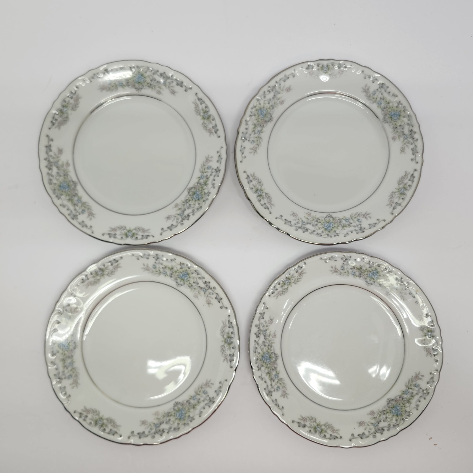 Norleans China Theresa Pattern 6″ Bread Dessert Plate Set Of 4 Japan Floral