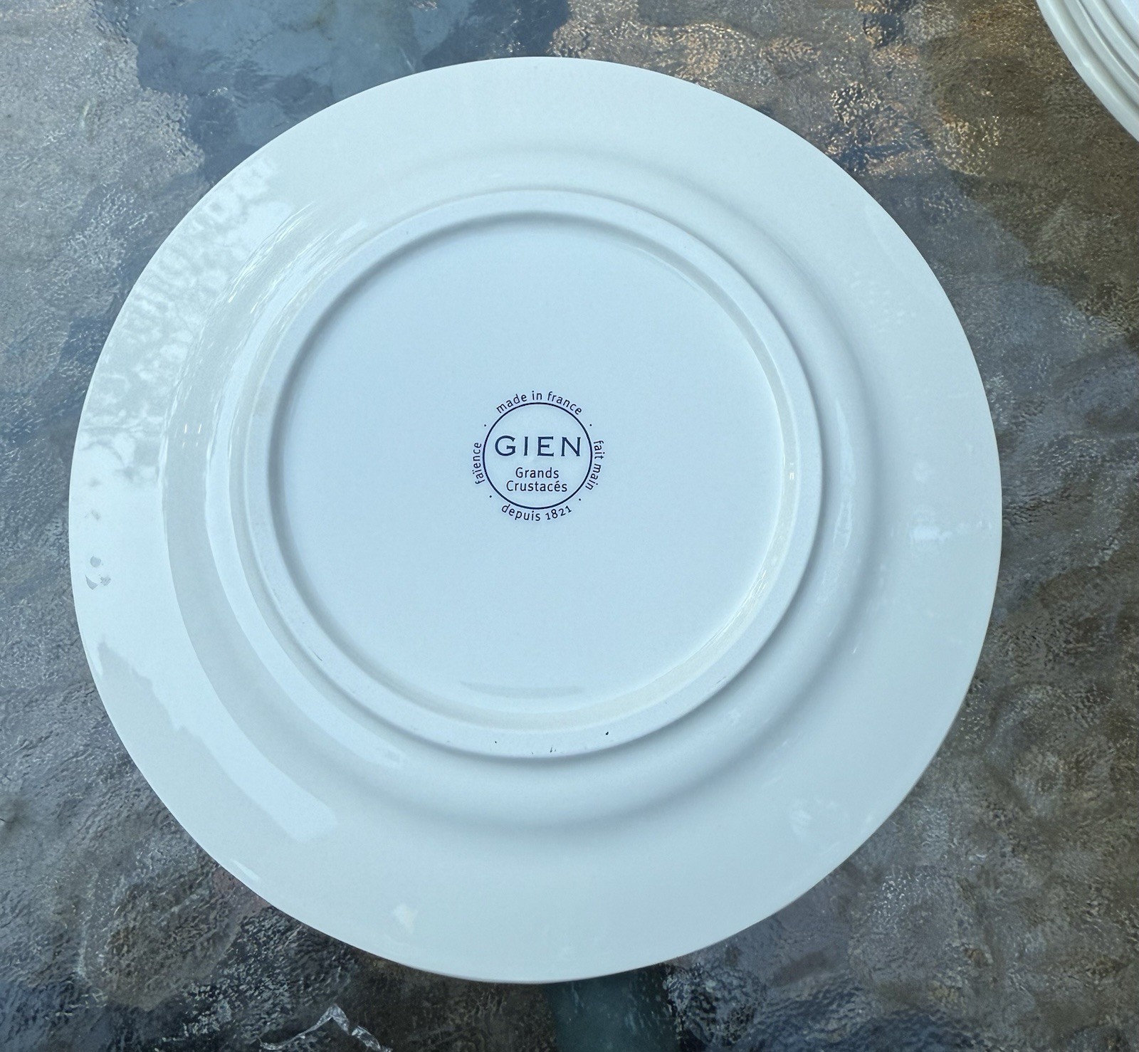 Gien Grands Crustaces 9” Salad Scalloped Plate Set Shellfish France 2015 Set-6