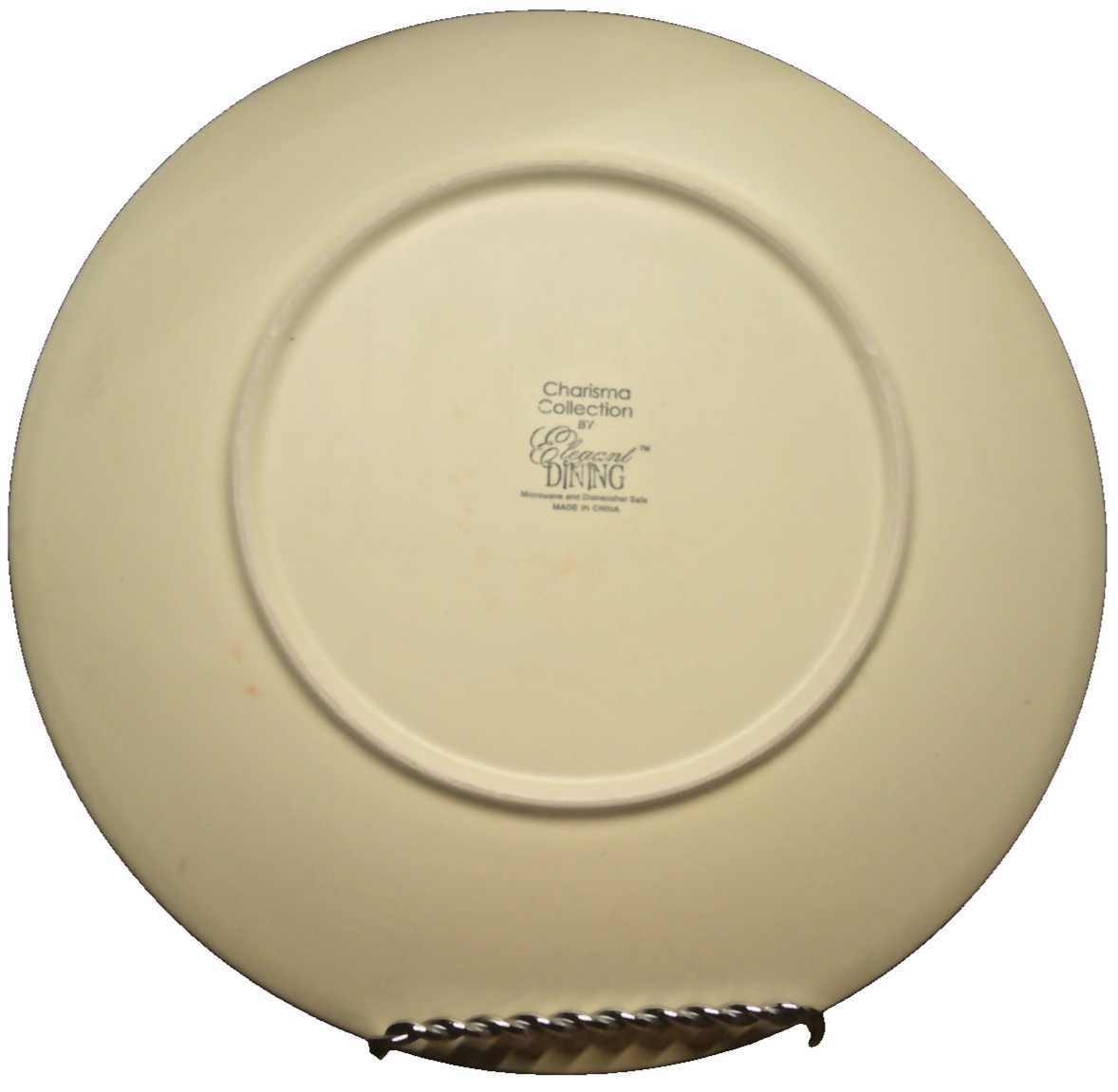 Elegant Dining CHARISMA Collection 11″ Plate Santa w/Bag /Chimney Stoneware V26