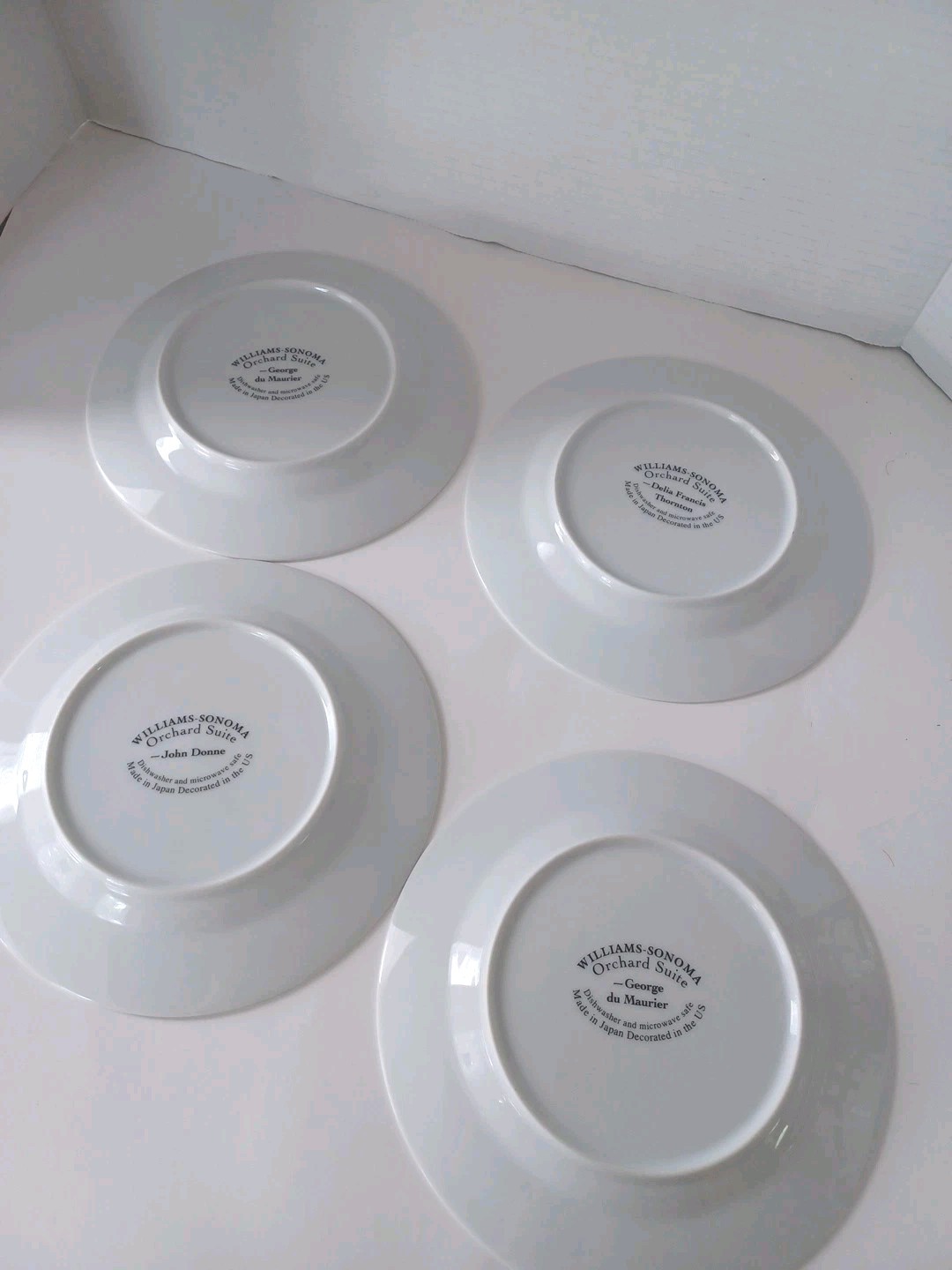 William Sonoma Orchard Suite Plates Set Of 4 Salad Dessert Bread Fruits Motif