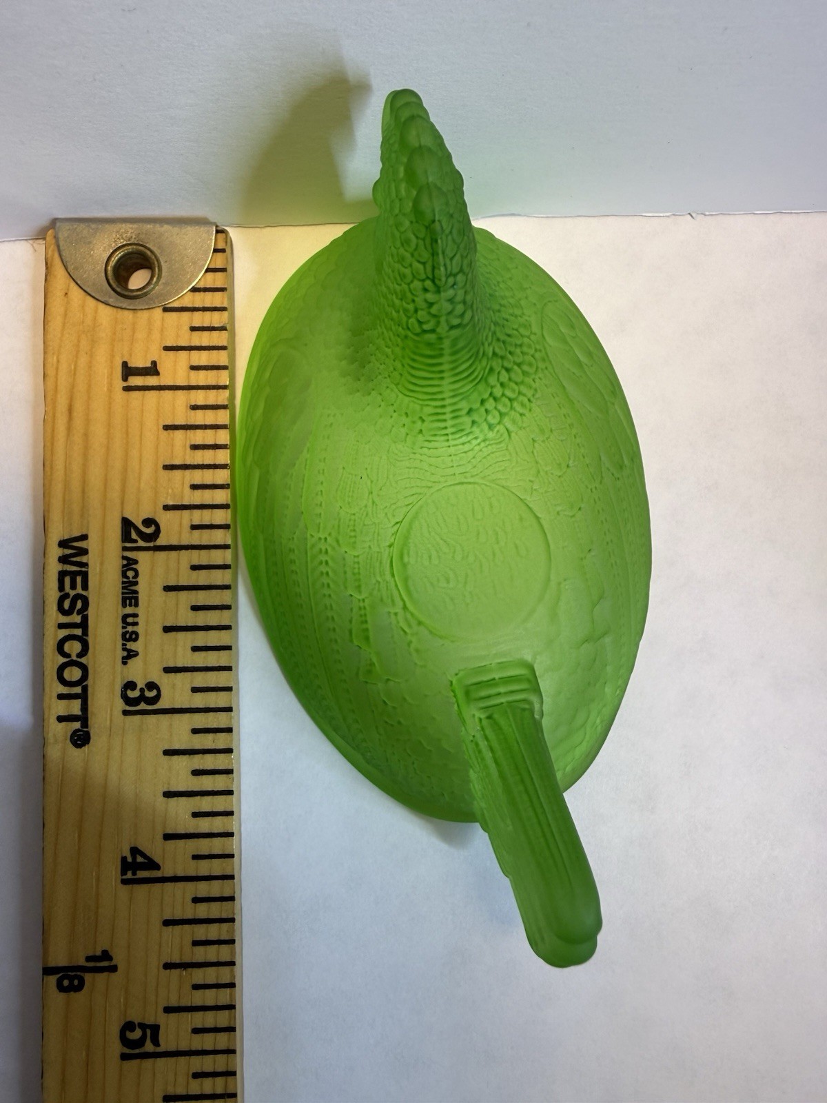 Light Green Glass Hen On Nest