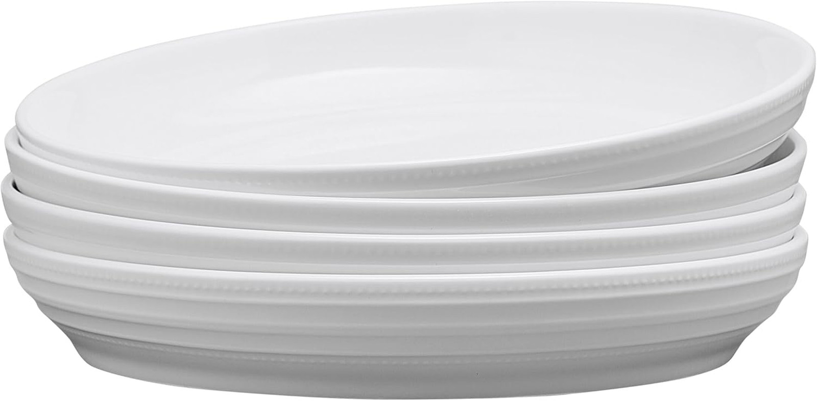 Kamryn Vegan Bone China Lightweight Set of 4 Pasta Bowls, 8.5 Inch