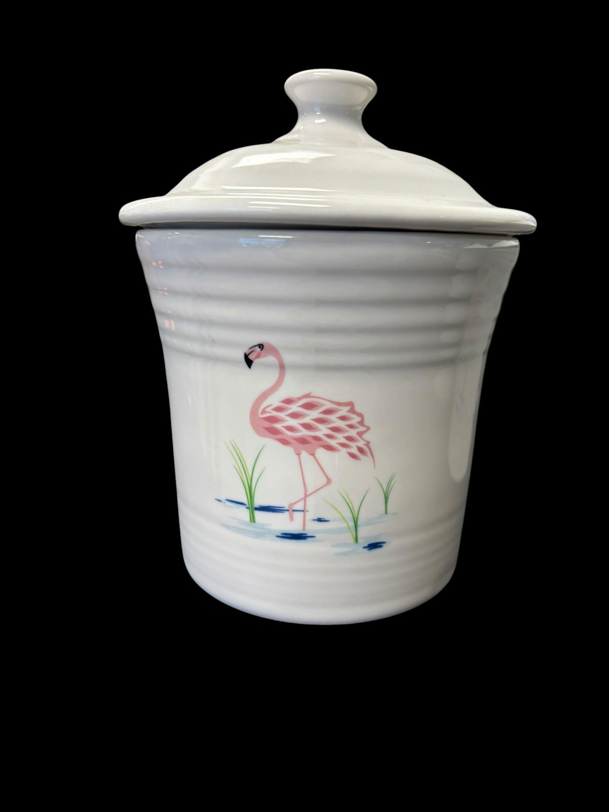 Fiesta HLCCA 2026 Exclusive Exotic Birds Flamingo On White Jam Jar Fiestaware