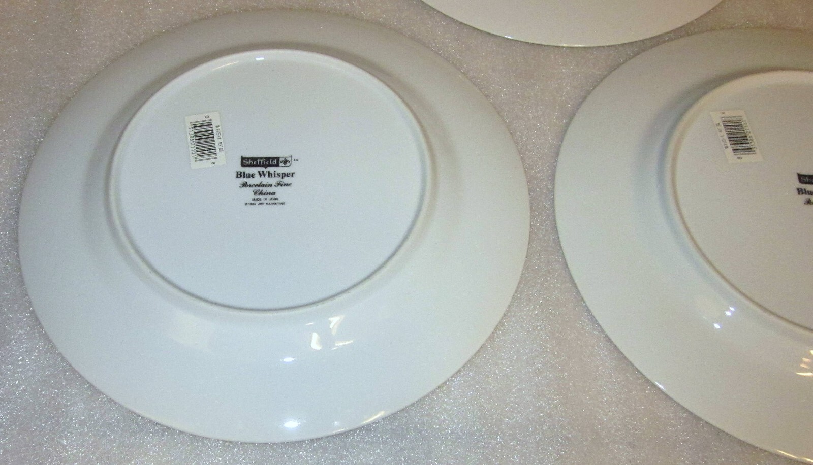 SET OF 5 ~ NEW ~ SHEFFIELD Fine China BLUE WHISPER 10 3/8″ DINNER PLATES JAPAN