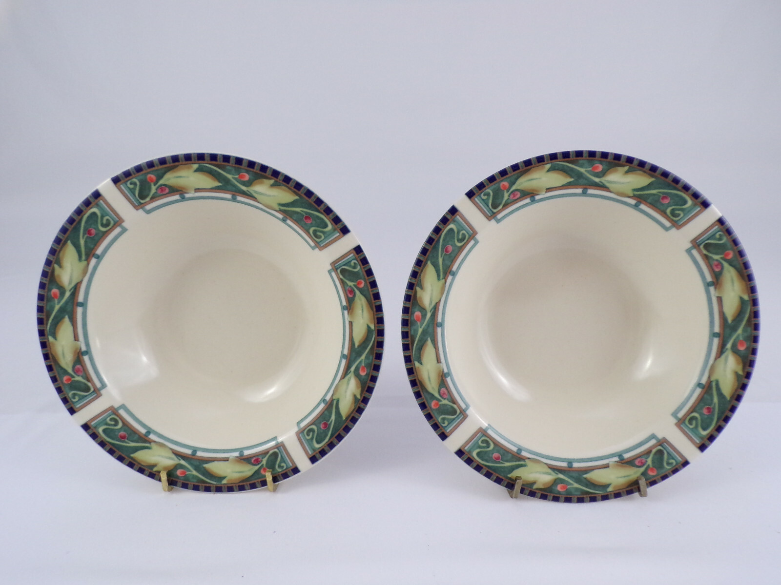 Four Piece Pfaltzgraff Portfolio Forest 2 Luncheon Plates 2 Pasta Salad Bowl b23