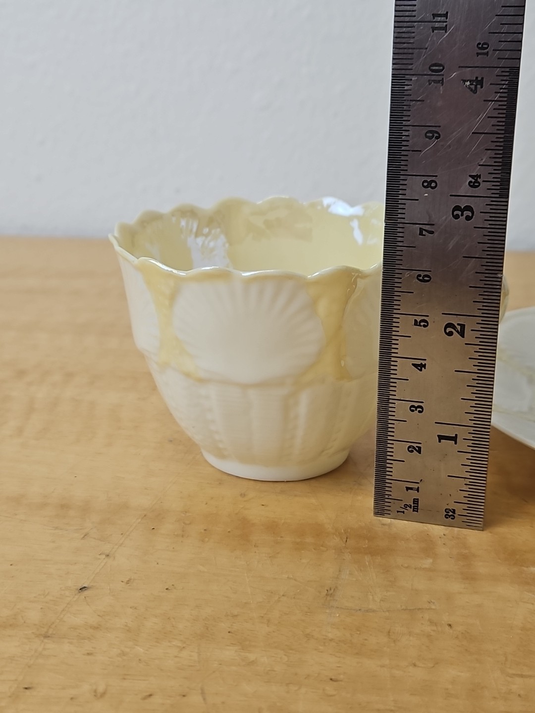 BELLEEK Porcelain CUP AND SAUCER SET 5th Mark Made in Ireland (1955-1965)