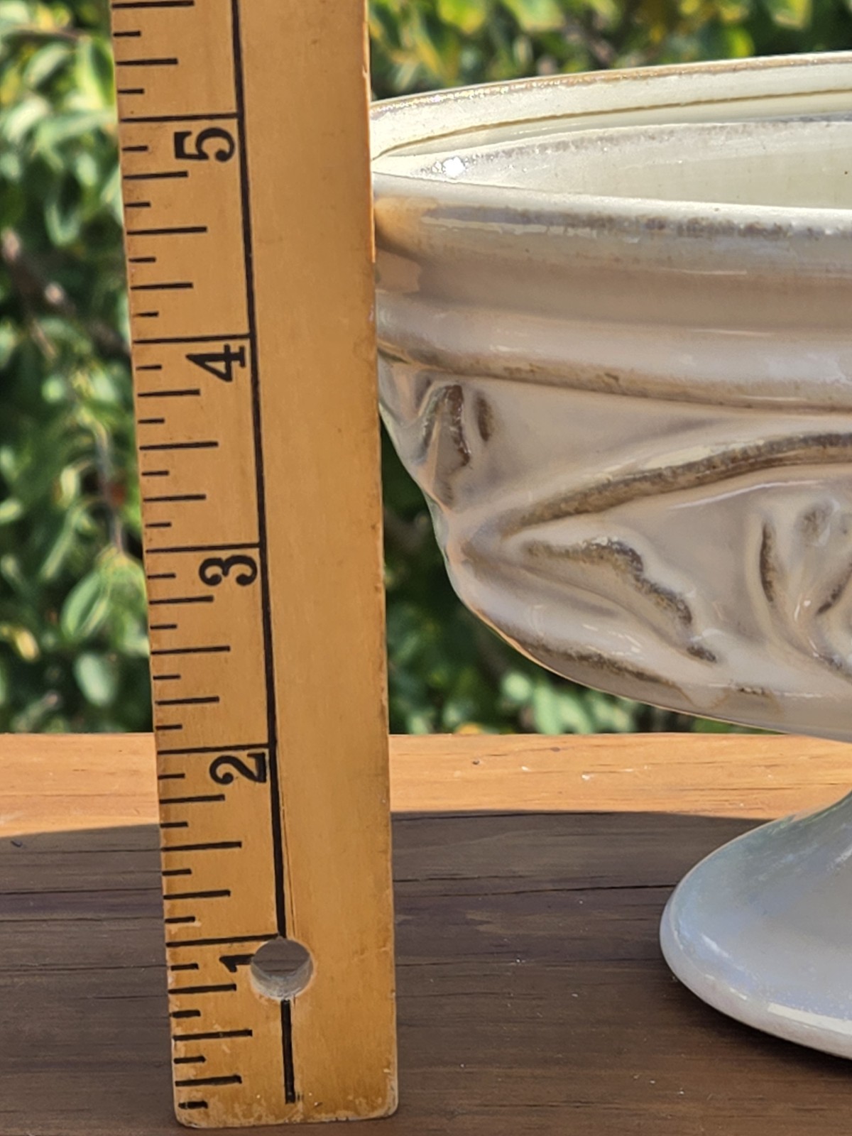 Classic Ceramic Footed Oval Console Bowl MCM