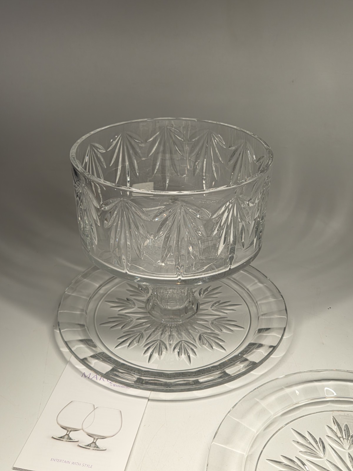Marquis by Waterford Crystal 4 in 1 CASEY Medium Cake Plate Stand Dome With Box
