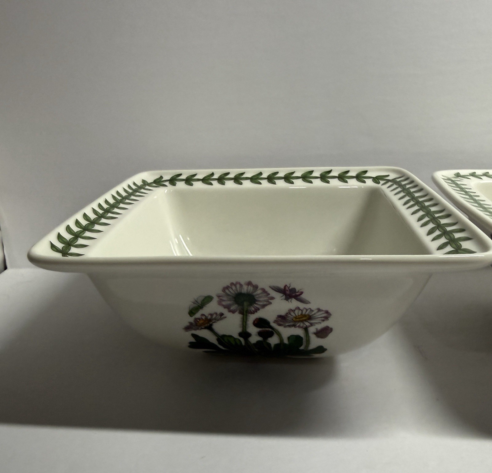 Portmeirion Botanic Garden Set of 2 Square 6.5″ Bowls B3