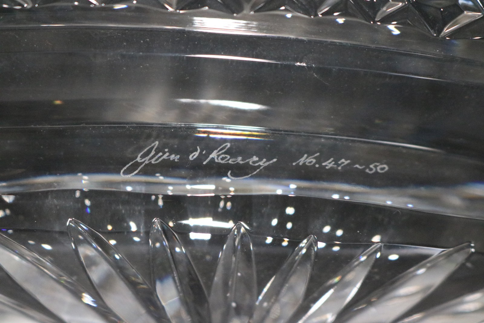 RARE Waterford Limited Edition Oval North Shore Bowl 47/50 Signed by Jim O’Leary