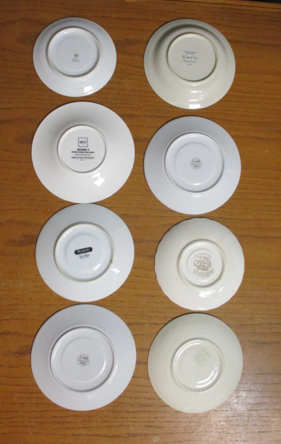 x8 – Mixed Lot of Saucer Plates – 5.25″ to 6-3/8″