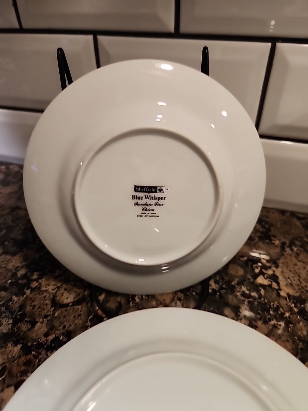 Sheffied Blue Whisper Fine China Set Of 8 (6) Bread Butter 6 3/8″ (2) Saucers 6″