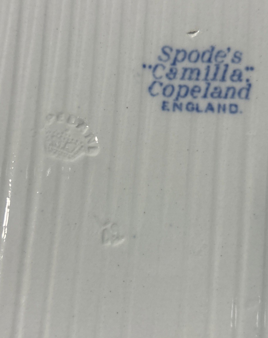 Vintage Copeland Spode Blue Camilla Rectangular 9.75” x 7.25” Serving Bowl