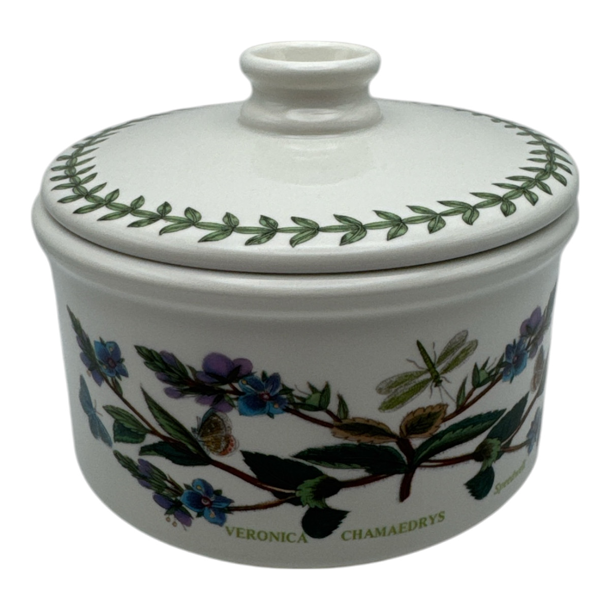Portmeirion BOTANIC GARDEN Casserole Dish with Lid Veronica Chamaedrys EUC