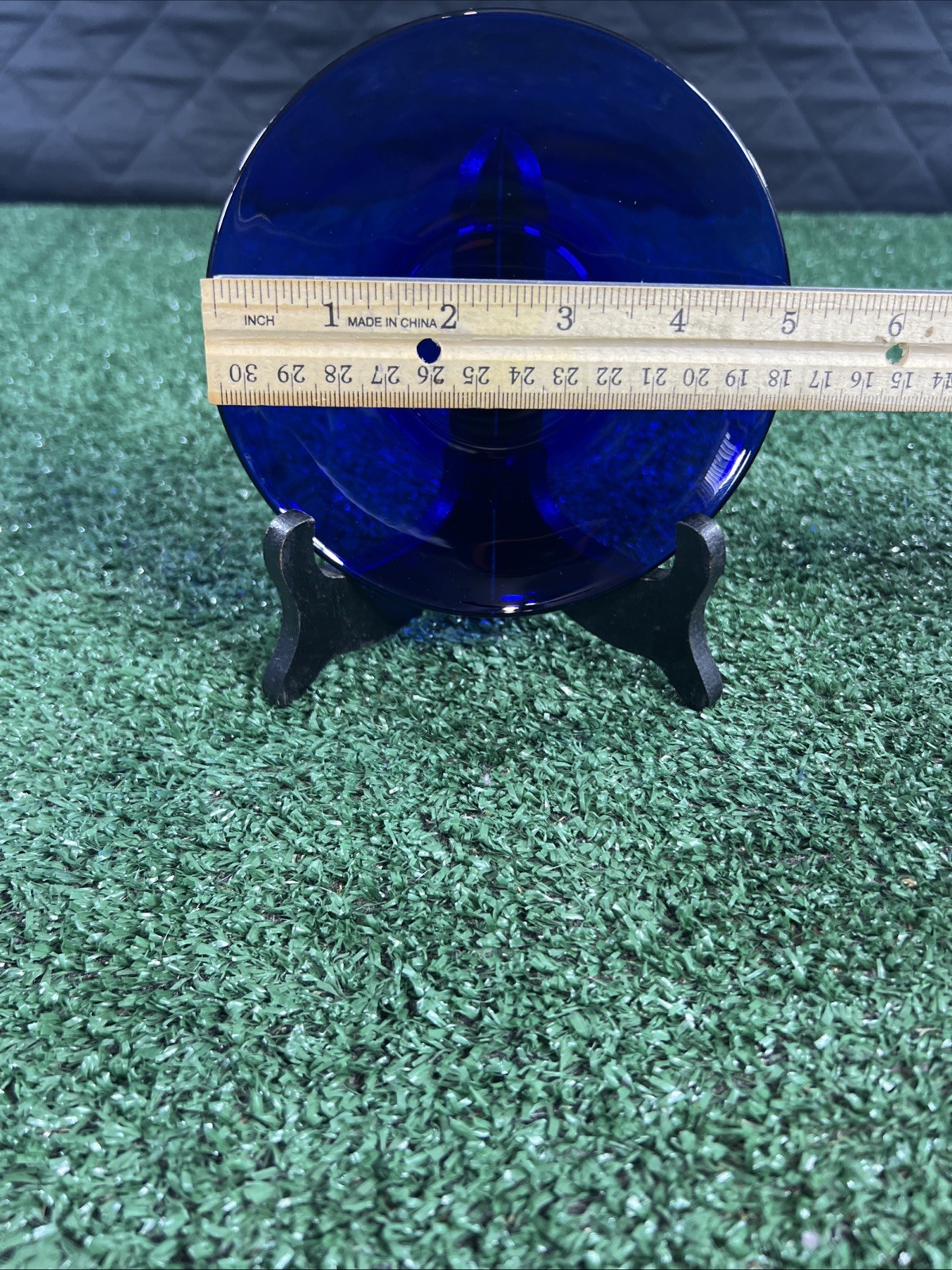 RARE Vintage Bormiolo Rocco Ronda Cobalt Glass Coffee Tea CUP & SAUCER SET 8