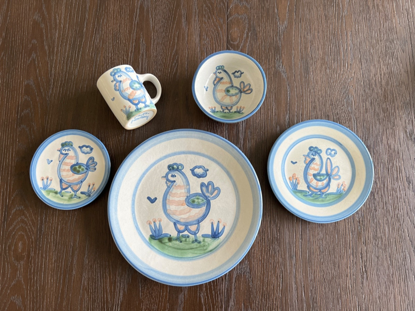 Lovely Collection of Mary Alice Hadley Stoneware, Country Scene, 41 Pieces