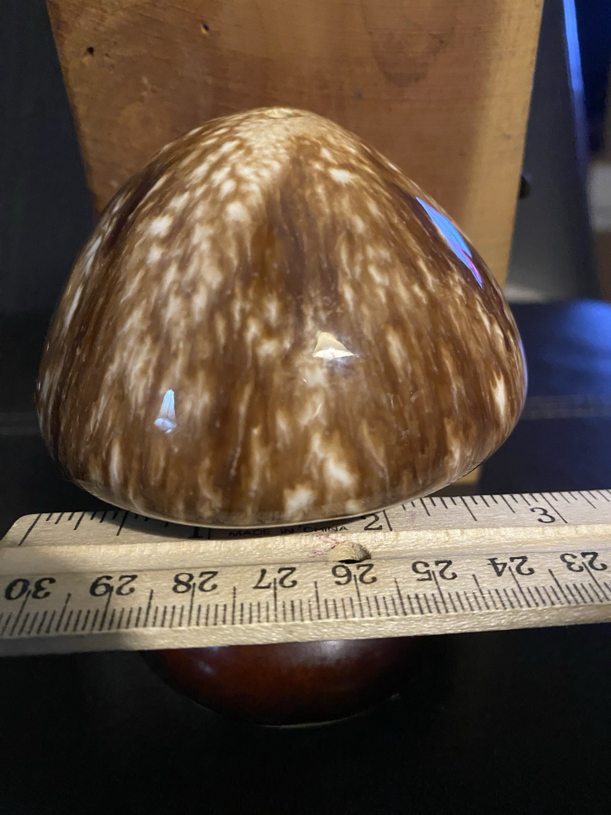 VTG HULL USA SALT & PEPPER SHAKER POTTERY BROWN DRIP GLAZE MUSHROOM MCM CERAMIC