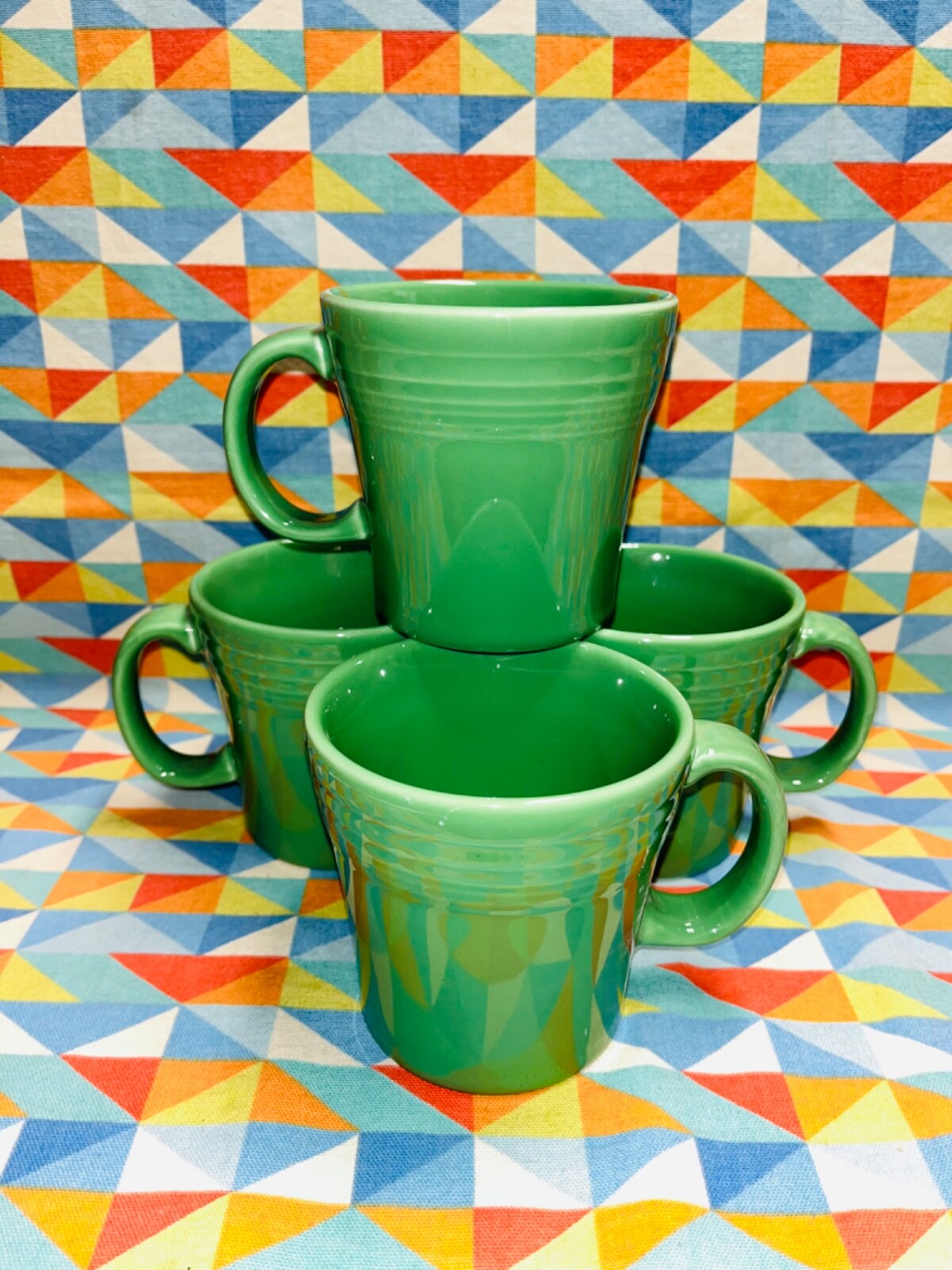 NEW set of 4 FIESTA TAPERED MUG meadow green 15 oz FIESTAWARE Free Shipping