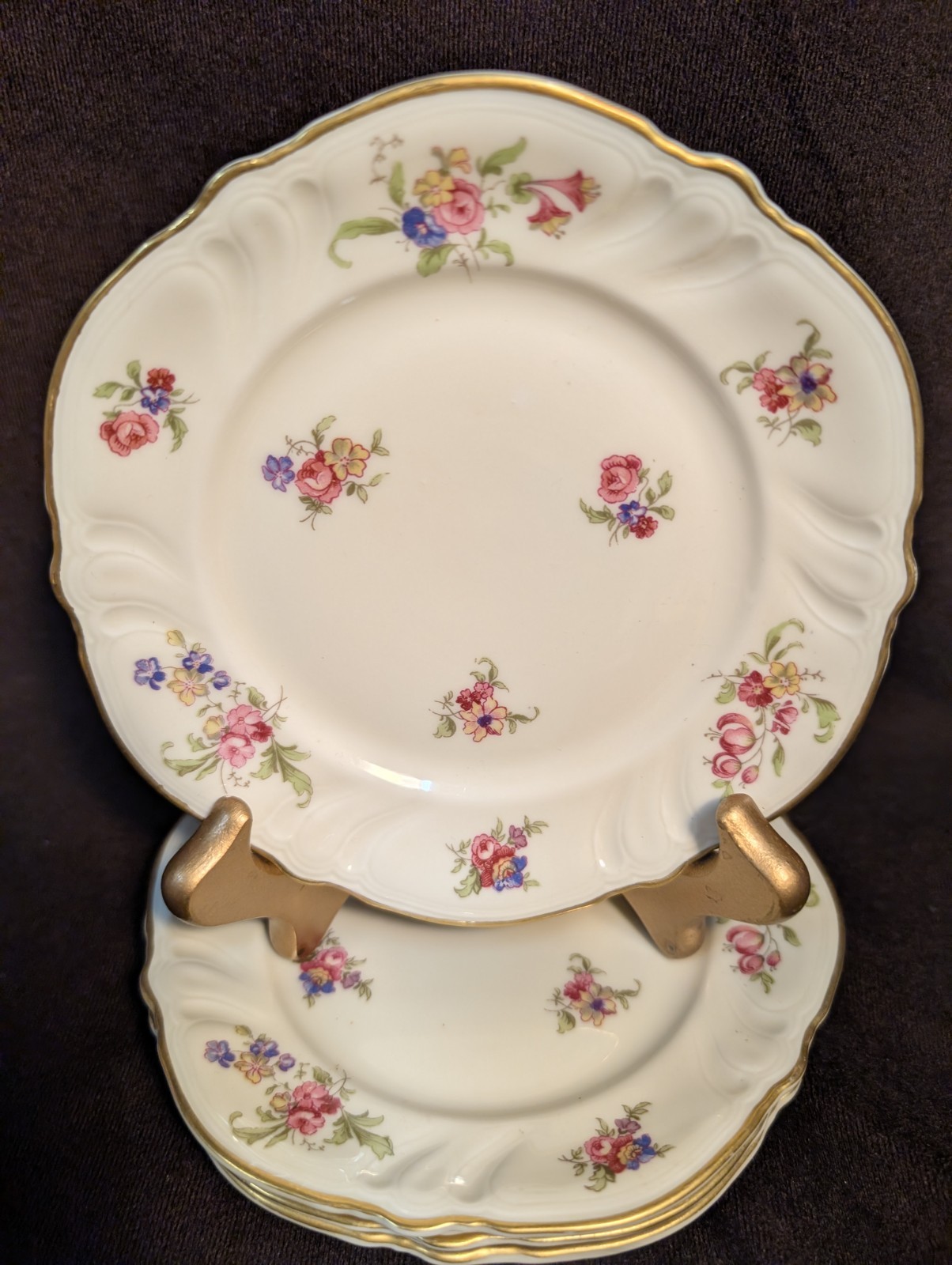 Rosenthal Lombul Gold – 2 Bread Plates 6″ – Excellent Condition