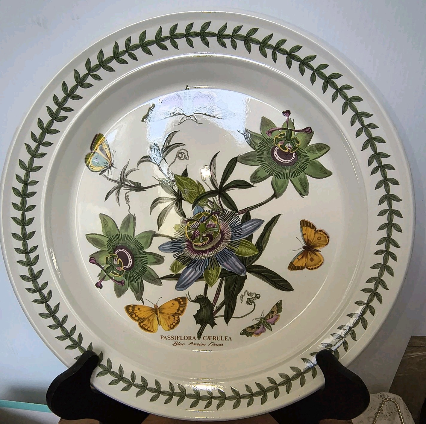 Portmeirion 12″ Serving Platter Botanical Garden Passion Flowers 1972