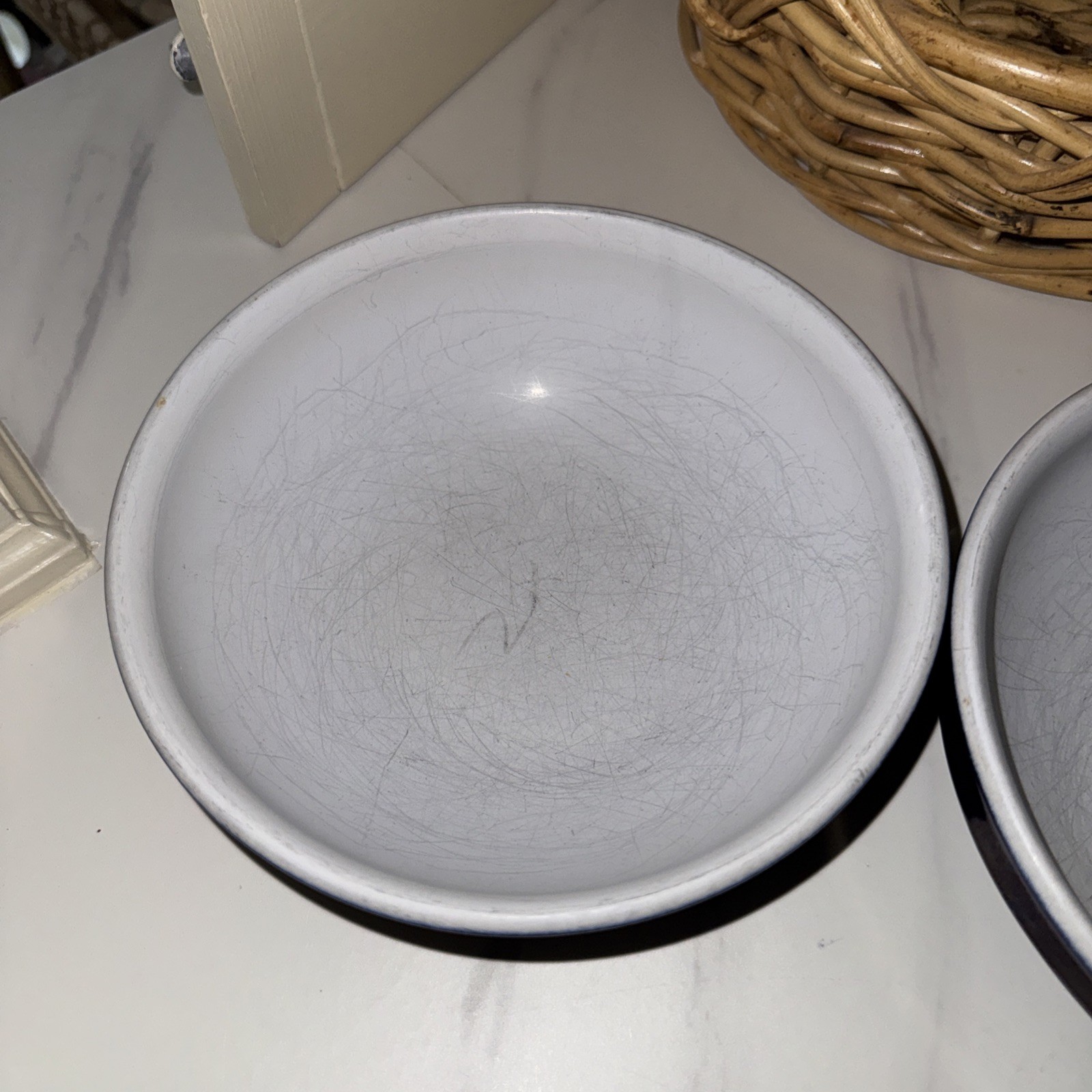 2 EMILE HENRY FRANCE COBALT BLUE 7.25 in BOWLS CEREAL SOUP CHILI #3304