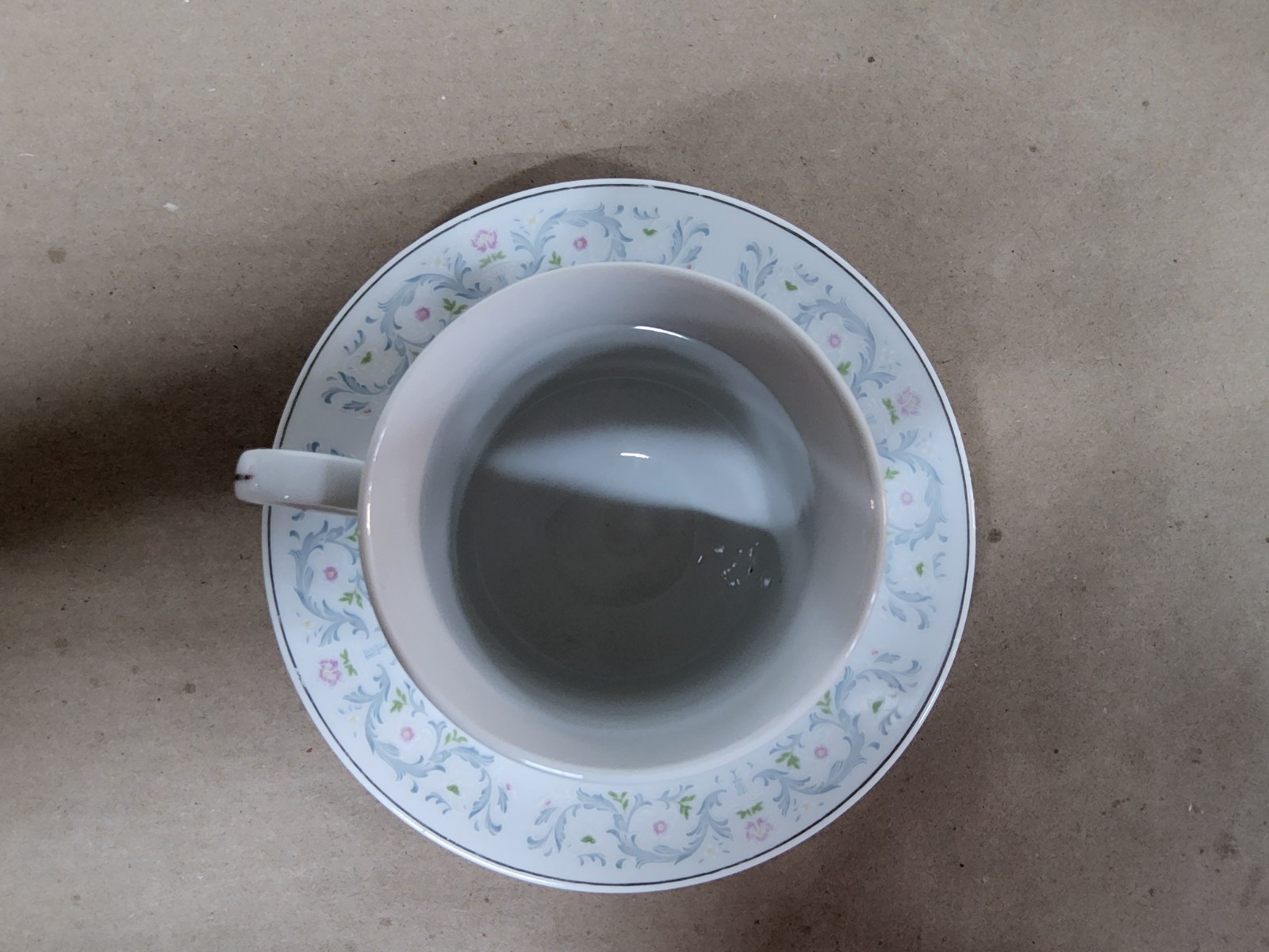 FTD Fine China Porcelain Cup and Saucer JM Pink Blue Floral
