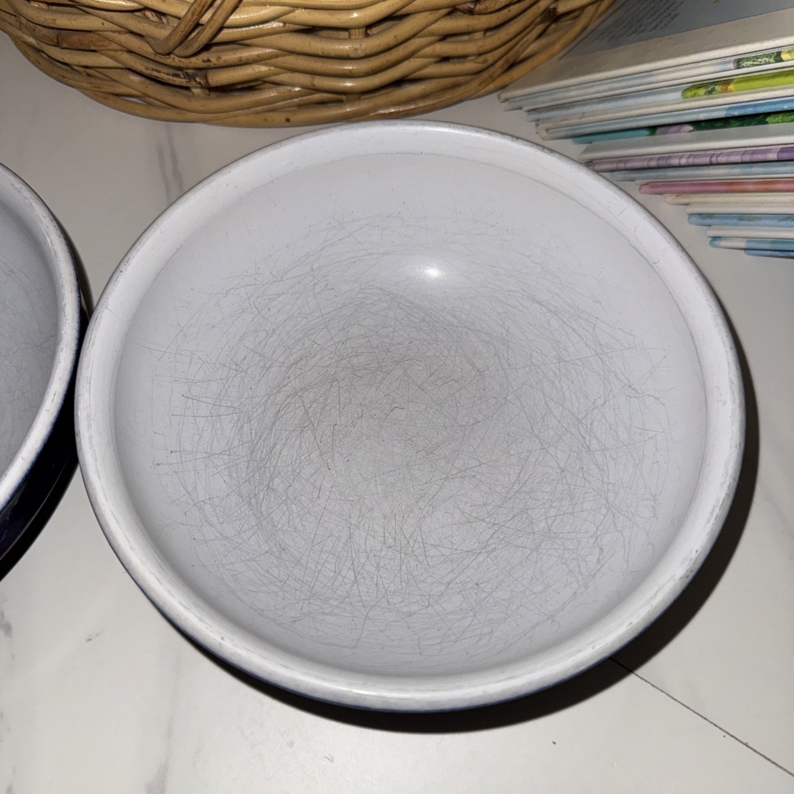 2 EMILE HENRY FRANCE COBALT BLUE 7.25 in BOWLS CEREAL SOUP CHILI #3304