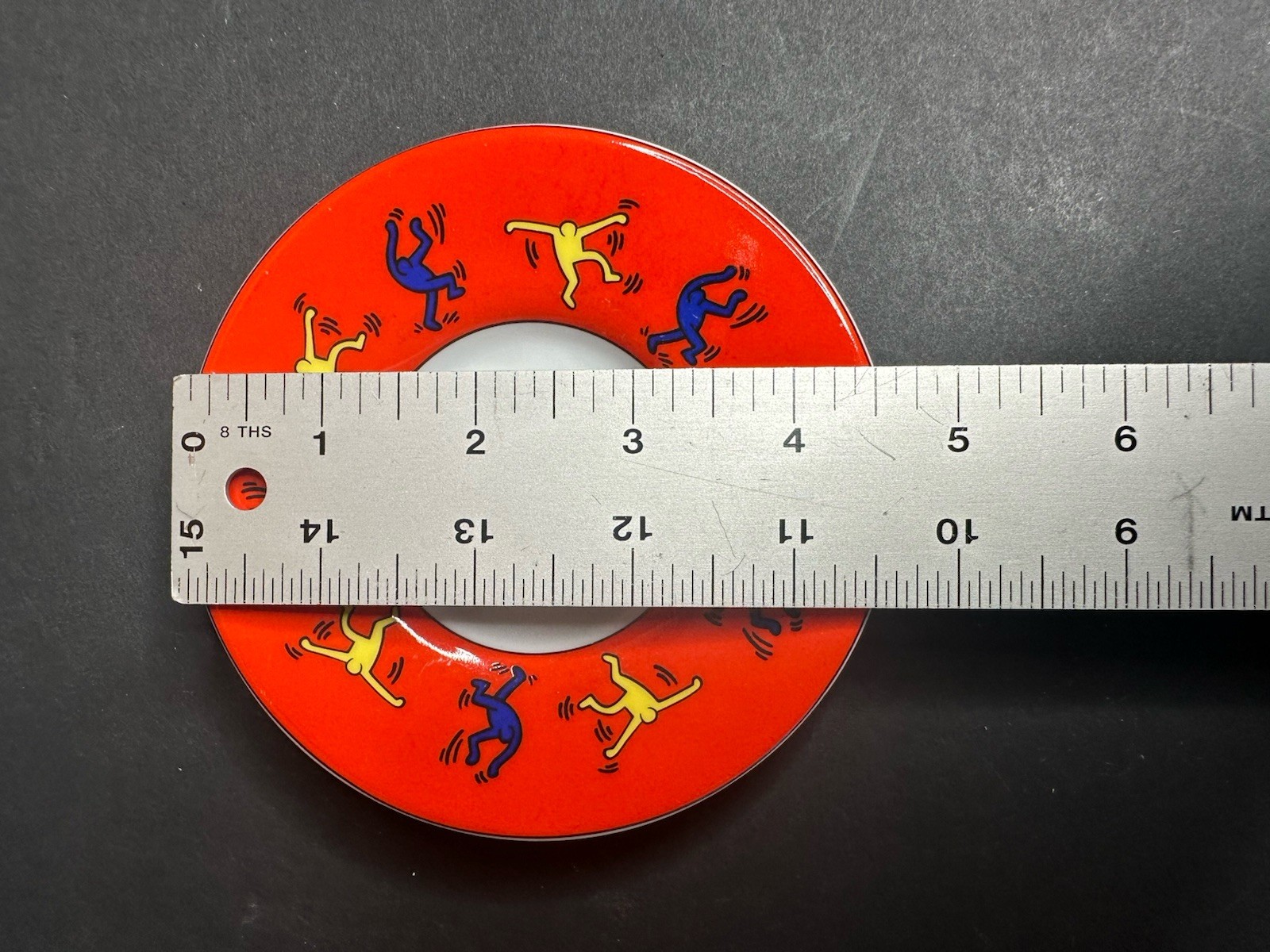 KONITZ Keith Haring Porcelain Expresso Saucer Red 12cm Licensed Reproduction