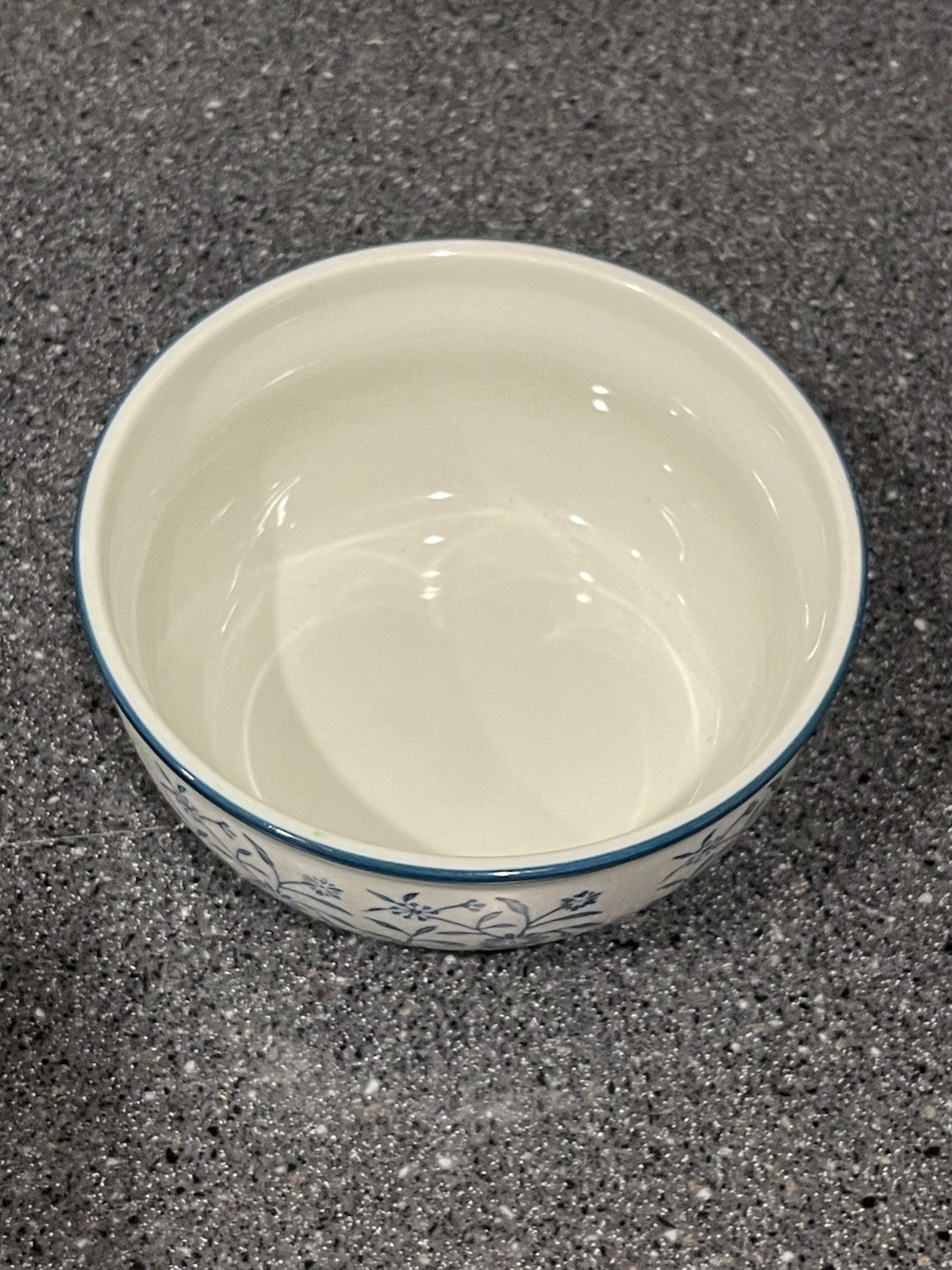 Yokohama Studio-Hand Painted Bowl Blue floral Dishwasher/microwave Safe