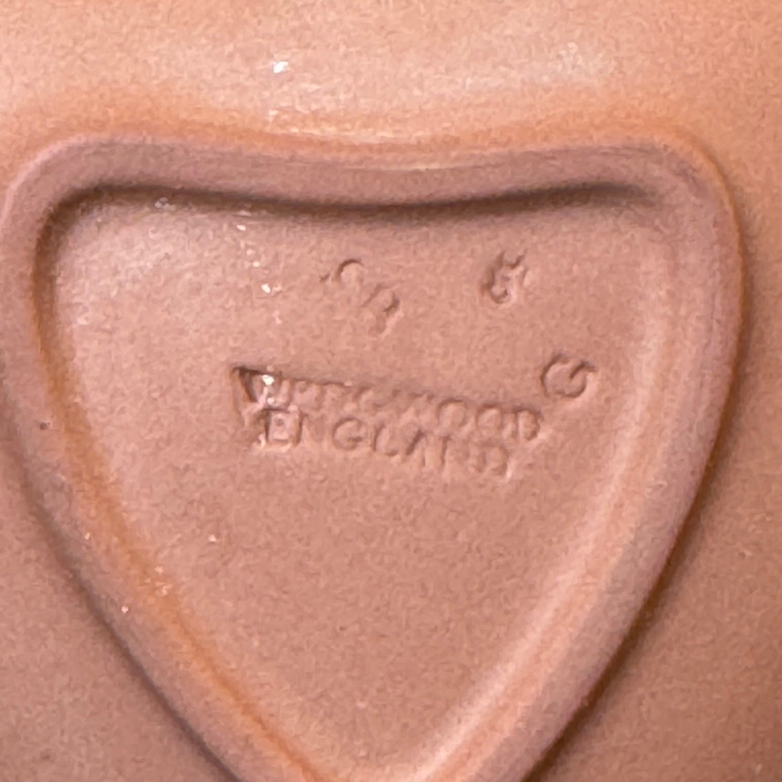 Wedgwood Jasperware Heart Trinket Dish Terracotta Pink Neoclassic Cupid England