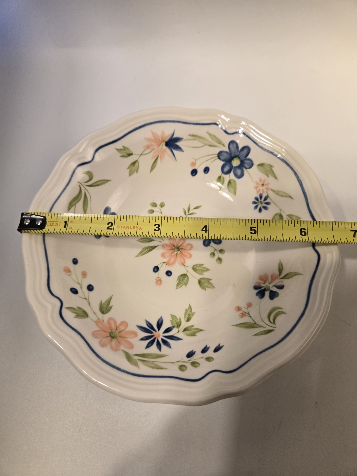 Vintage Sears Country French Ironstone 70’s #4453 Scalloped Floral Set Of 12