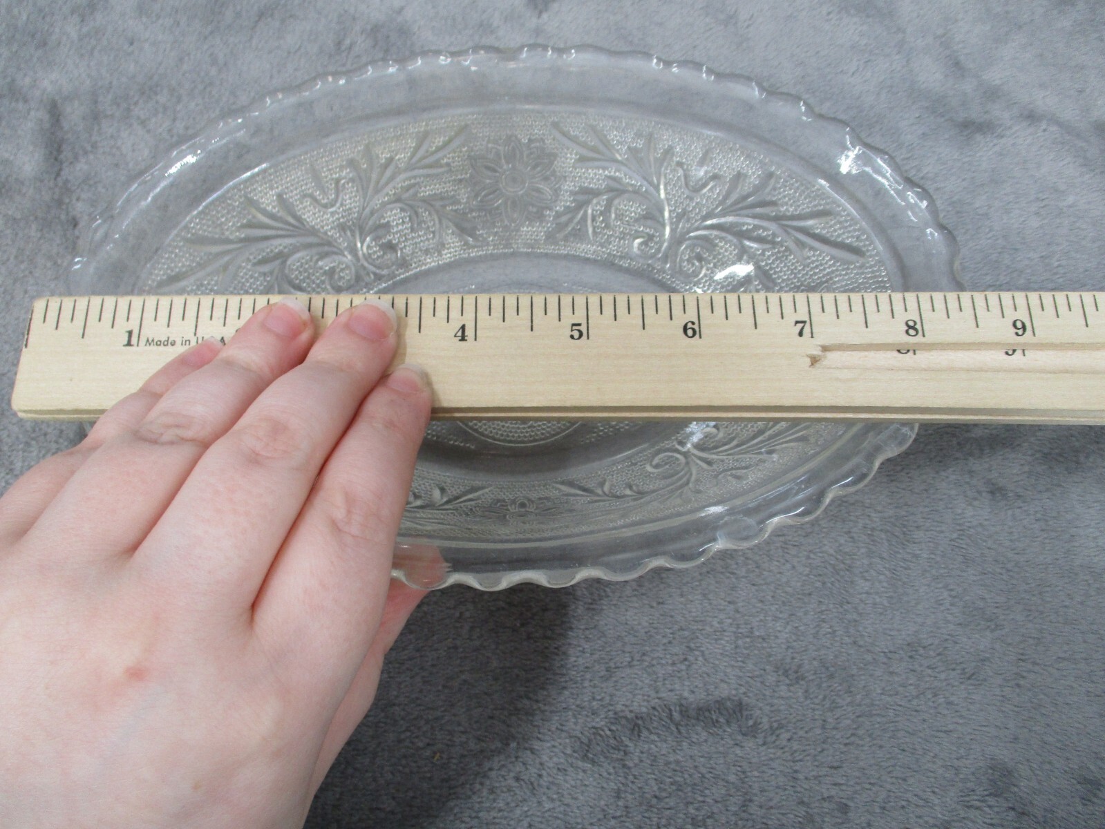 Anchor Hocking Oval Serving Bowl Round Cereal Bowl Set Sandwich Clear Glass 2pcs