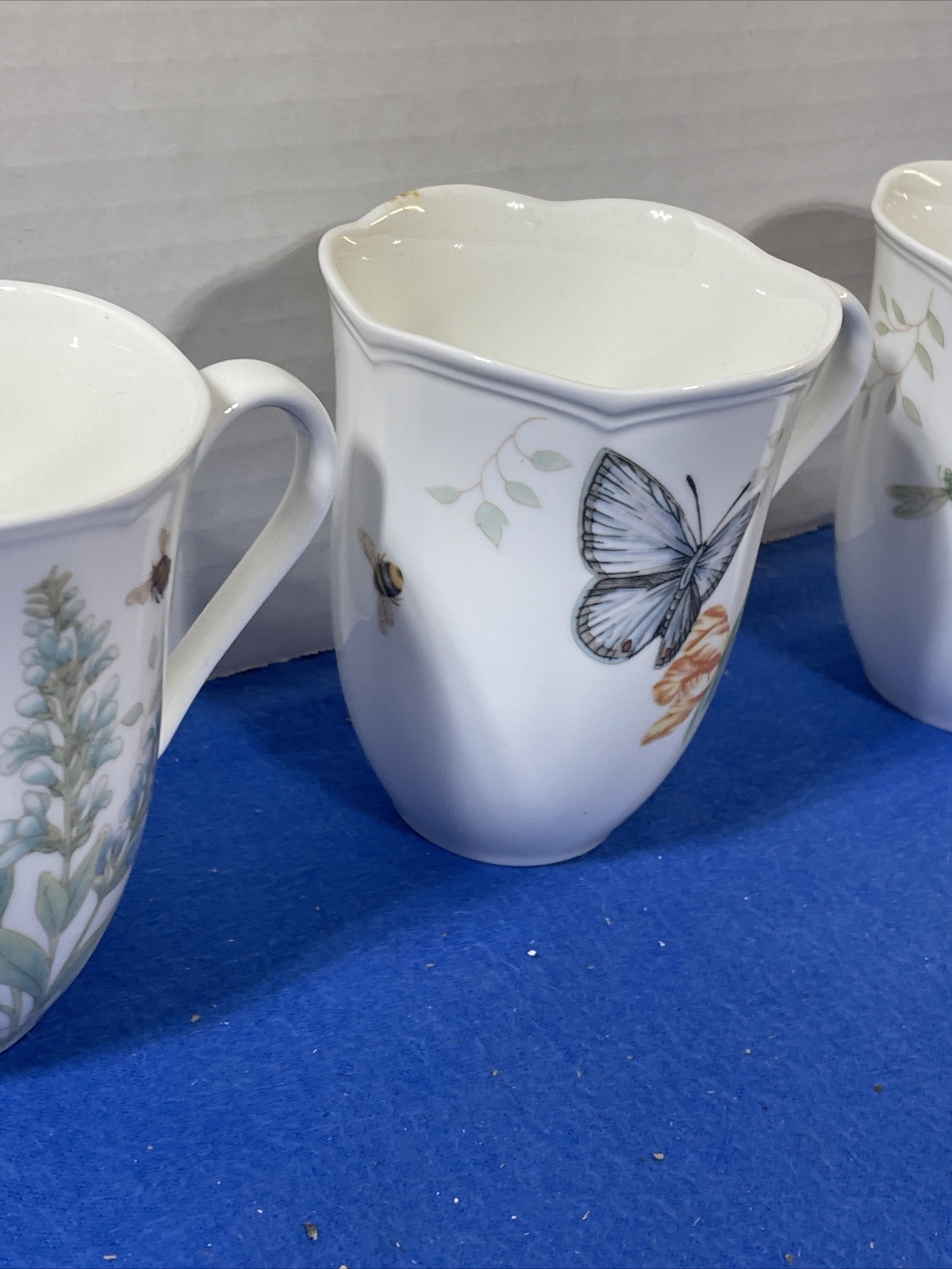 Lenox Butterfly Meadow Mugs Bees and Butterfly Set Of 3