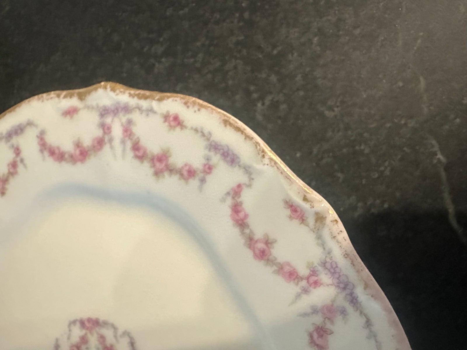 Limoges France Elite Bawo Dotter Rose Garland porcelain set.’
