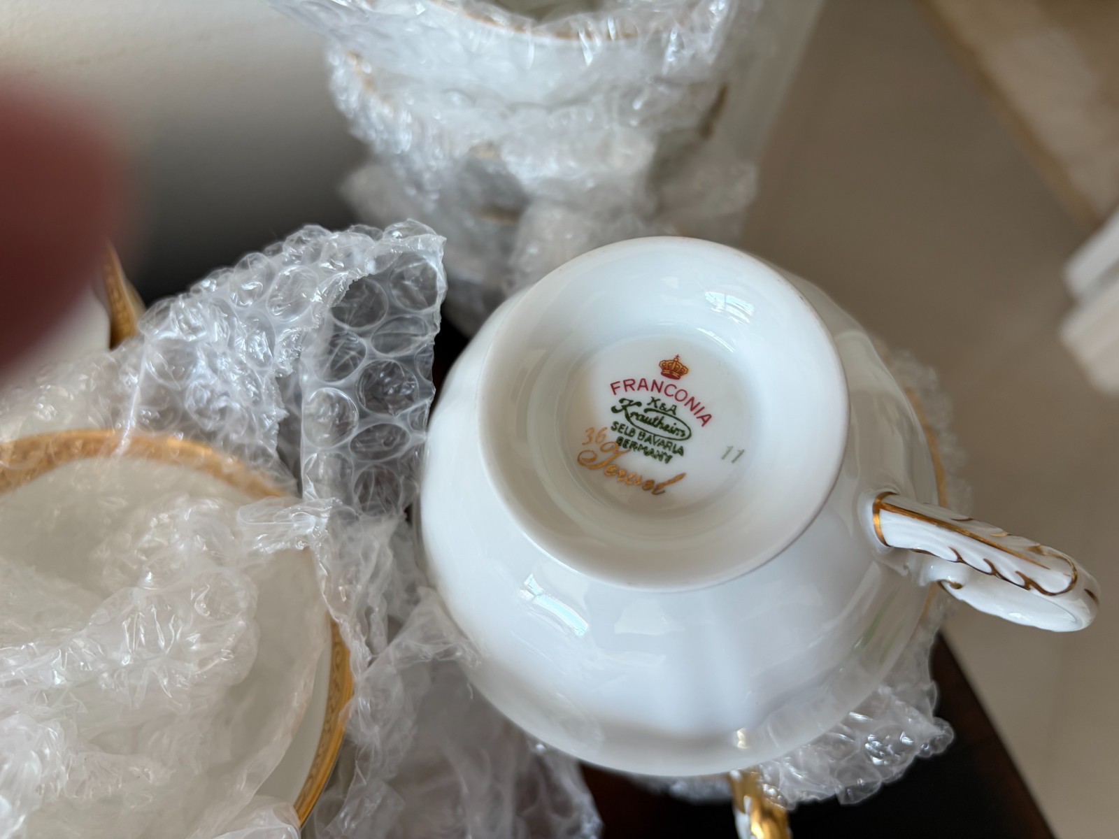 Franconia Krautheim Jewel COMPLETE SET Encrusted Gold Trim Fine China