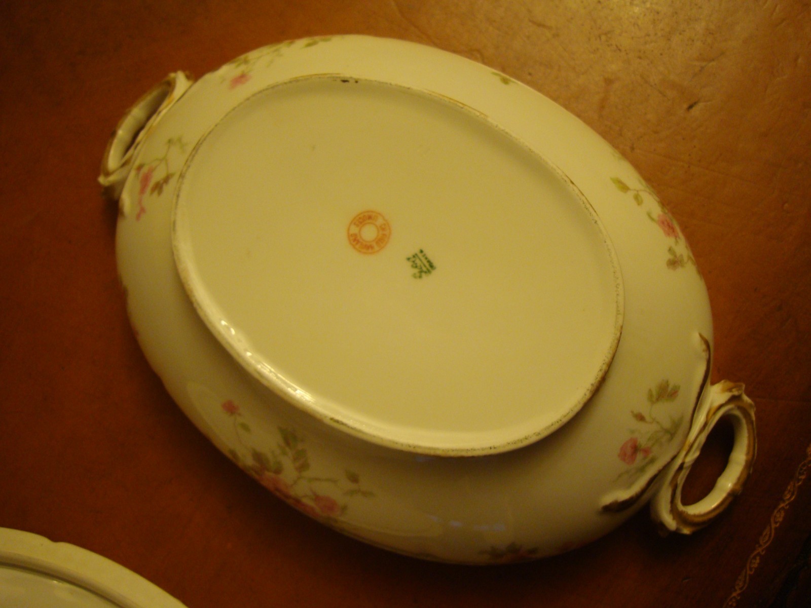 Haviland Limoges France Lidded Tureen Casserole Dish, Floral Pink Roses & Gold