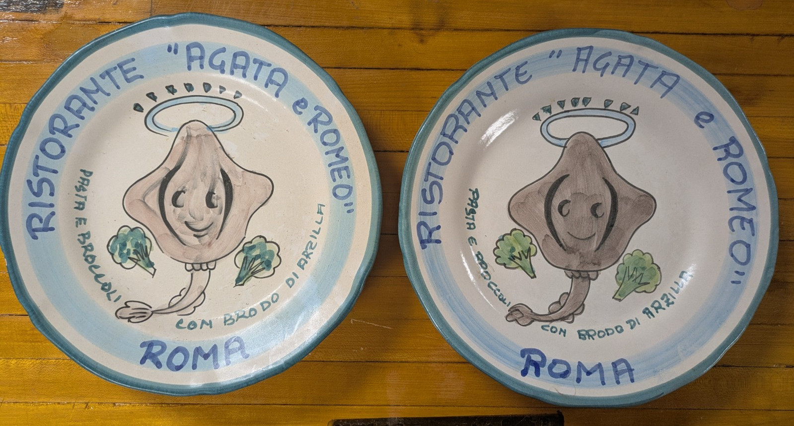 VTG Ristorante Agata e Romeo Rome Italy Ceramic Plate Michelin Restaurant Roma
