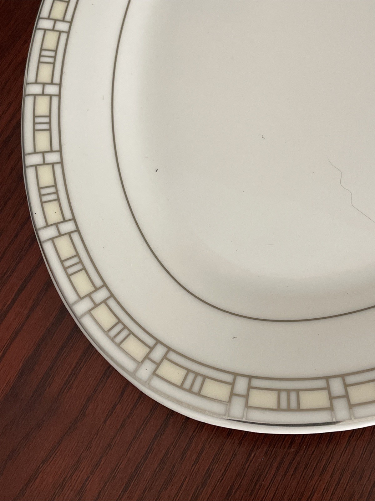 Lorren Home Decor Oval Fine Porcelain Platter 13.75”x 9.5”