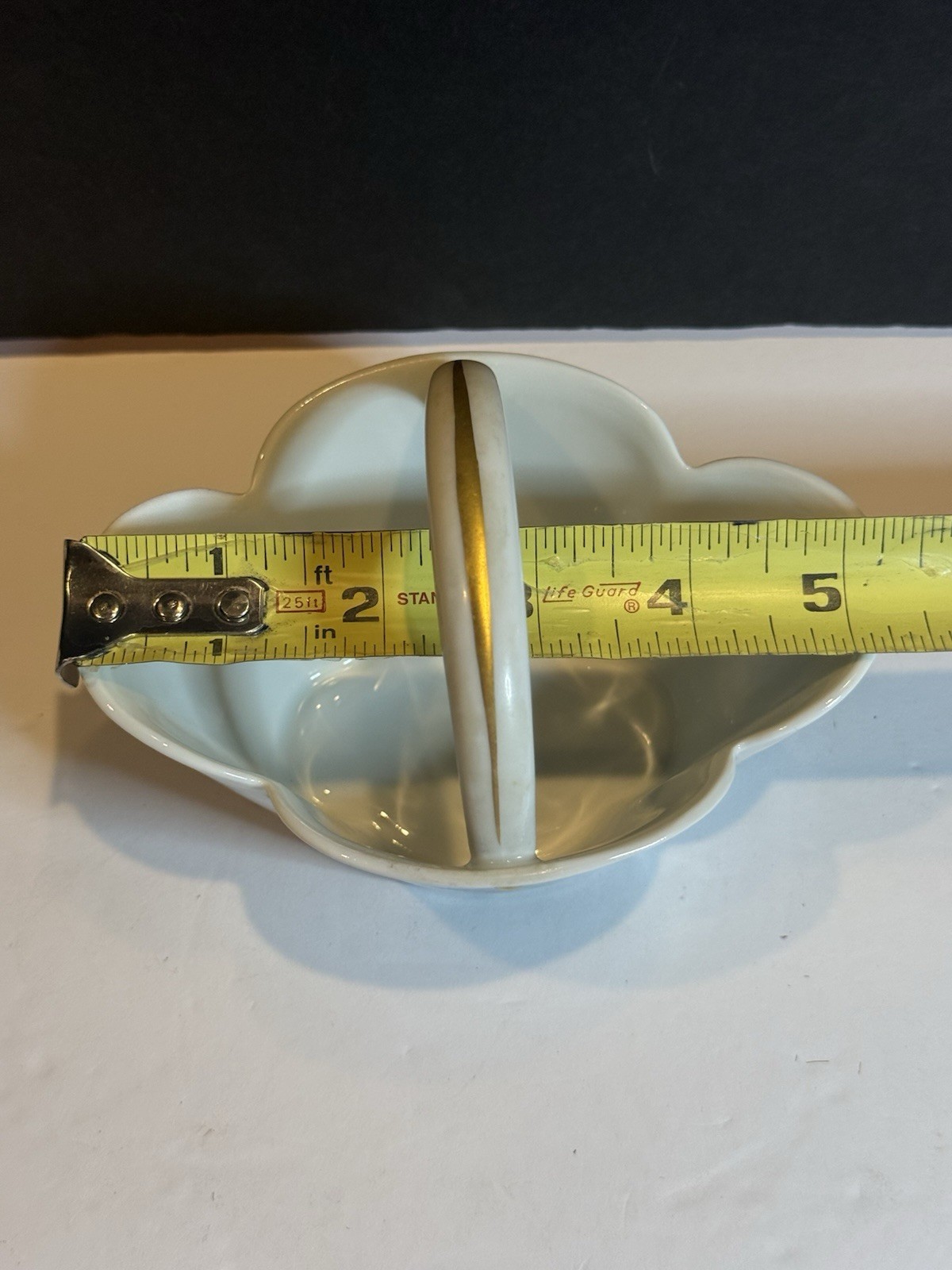 Haviland Limoges Vieux Paris Porcelain Basket Floral Gold Handle France Vintage