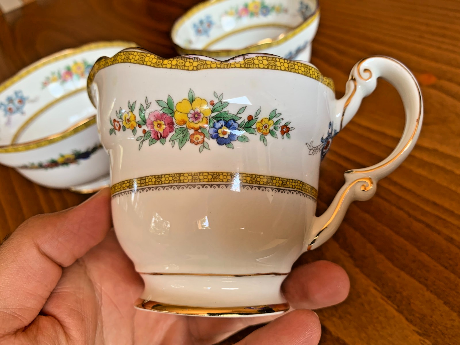 Art Deco PARAGON Fine China ONTARIO 5524 Set Milk Jug Two Sugar Nut Bowls c.1930