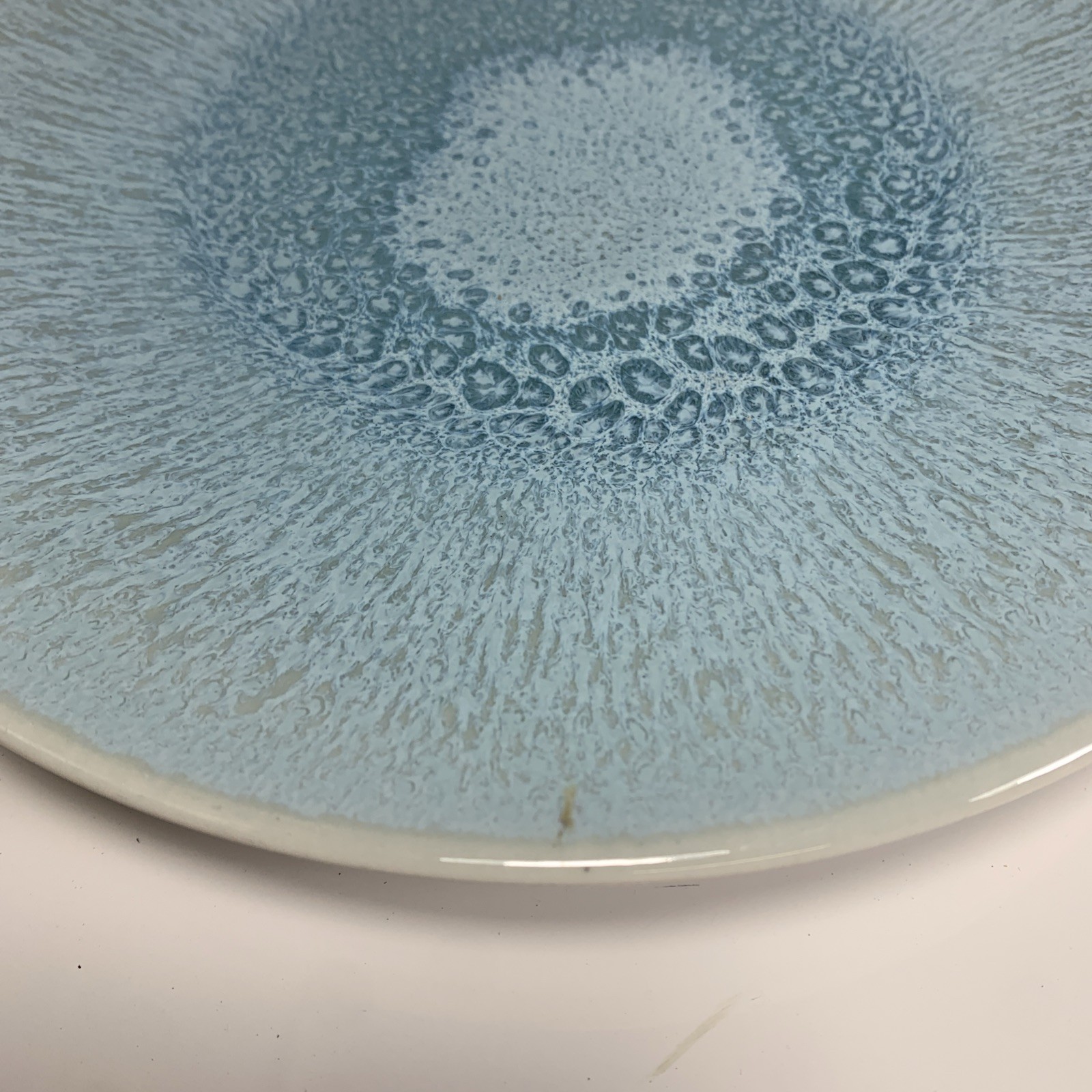 Jars France Aqua Blue 10 1/4” Dinner Plates Set Of 8