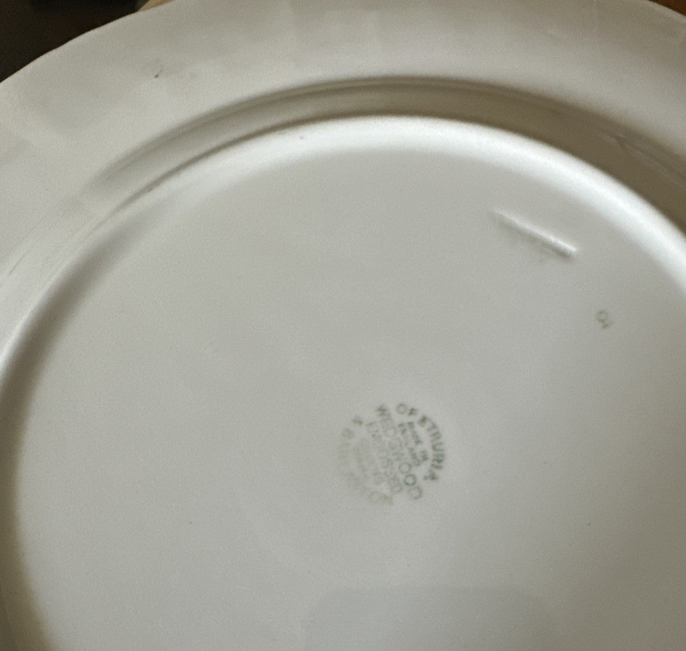 Wedgwood Queensware Cream on Cream Embossed Grape Vine Dinner Plate SET of 4